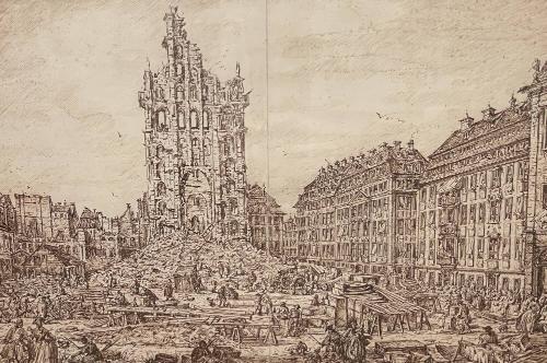 The Ruins of the Old Kreuzkirche, Dresden