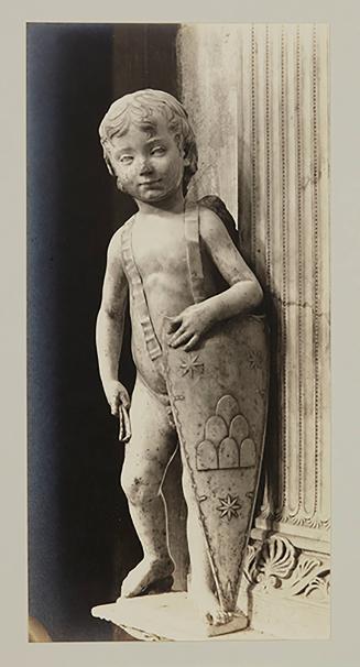 Putto at head of bier; Whole, facing front