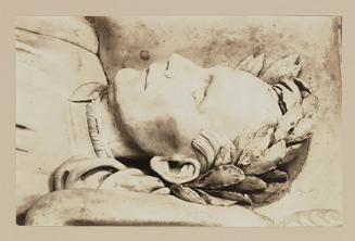 Head of Carlo Marsuppini, from above, in profile to observer's left
