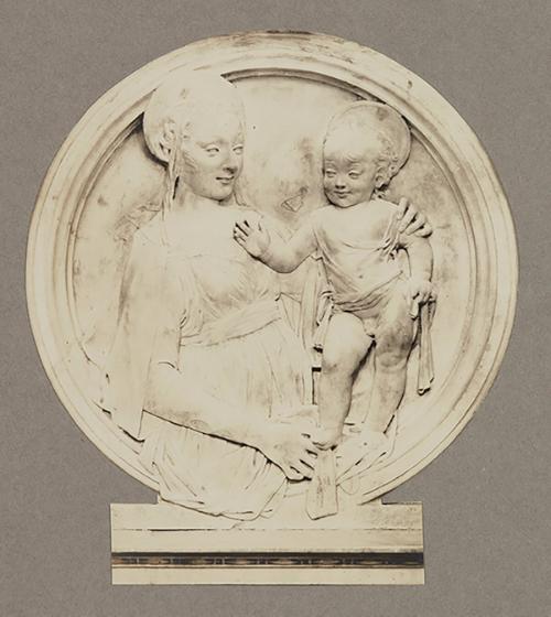 Madonna and Child, relief, corrected lighting