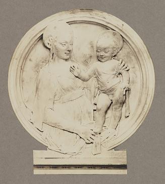 Madonna and Child, relief, corrected lighting