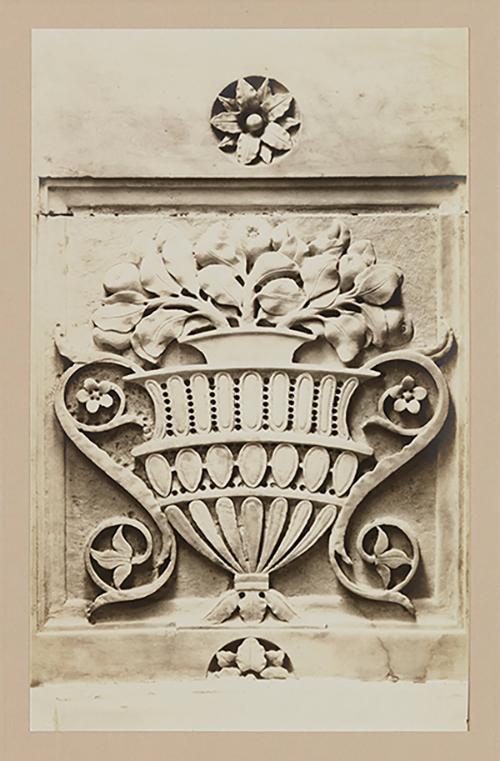 Panel of soffit: vase with pears