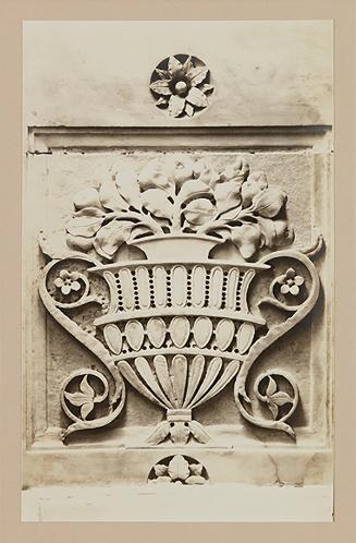 Panel of soffit: vase with pears