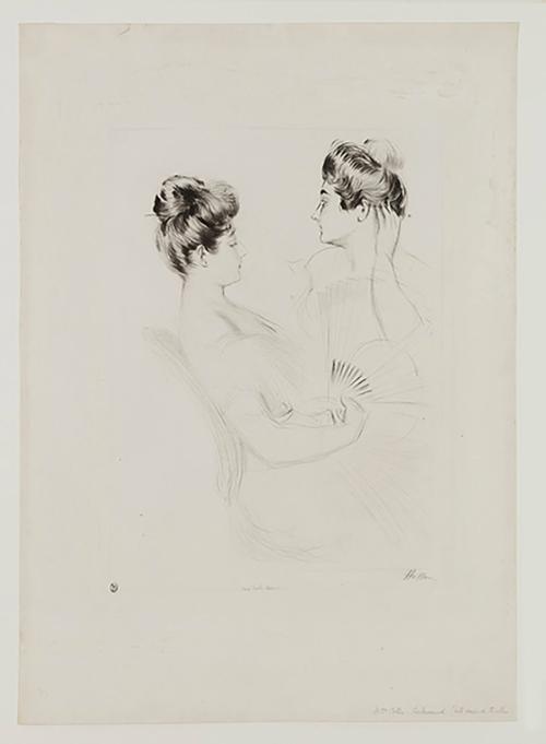 Two Women Seated in Profile