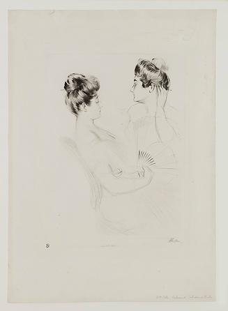 Two Women Seated in Profile