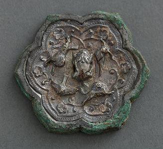 Mirror with Animals and Birds in Foliated Shape
