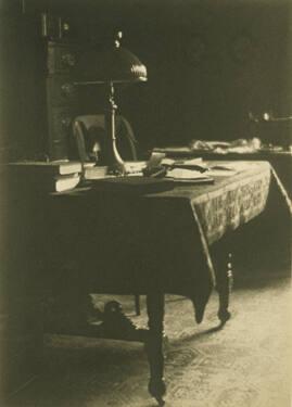 Lamp and Books in Table