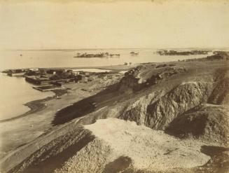 Scene of Arab City in middleground with Swamped Islands in the Water