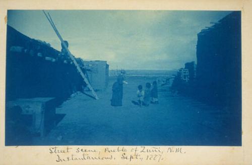 Street Scene, Pueblo of Zuni, New Mexico. Instantaneous.