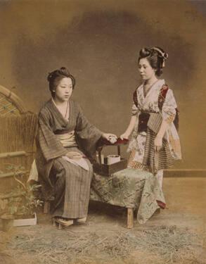 Calligrapher Being Served Tea