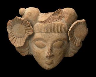 Head of a Woman with Sunflower Ornaments