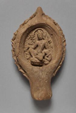 Lamp-shaped Votive Plaque with Avalokiteshvara