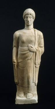 Draped female figure