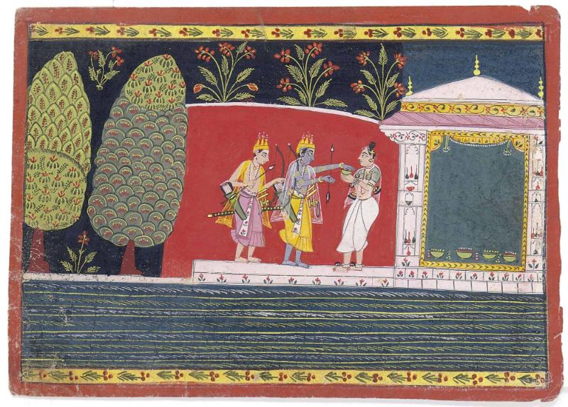 An Illustration To Ramayana, Rama And Lakshmana Visit An Ashram – Works ...